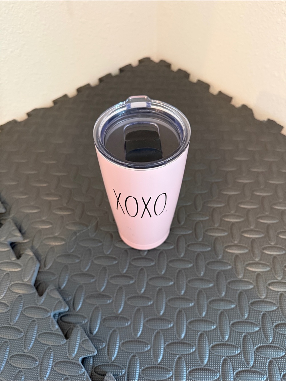 Rae Dunn Pink XOXO Insulated Tumbler with Lid